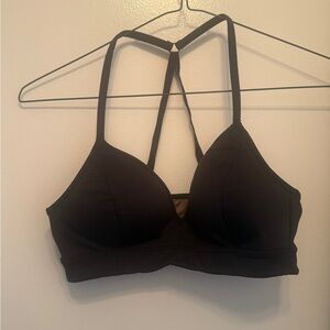 Athleta Black Sports Bra-Style Tank with Adjustable Straps